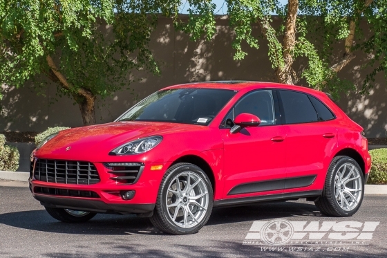 2017 Porsche Macan with 21" Vorsteiner V-FF 103 in Silver (Mercury Silver) wheels