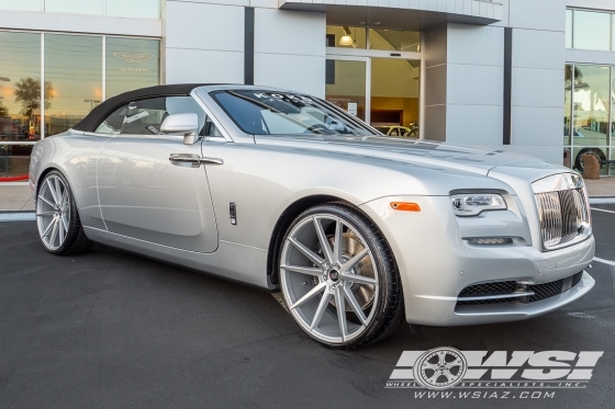 2017 Rolls-Royce Dawn with 24" Koko Kuture Le Mans in Silver Machined wheels