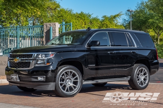 2017 Chevrolet Tahoe with 22" Black Rhino Mala in Gunmetal wheels