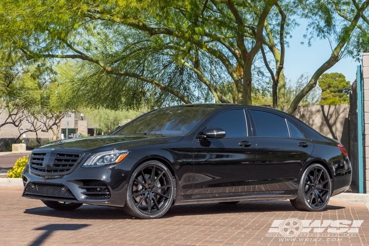 2018 Mercedes-Benz S-Class with 22" Gianelle Davalu in Satin Black wheels