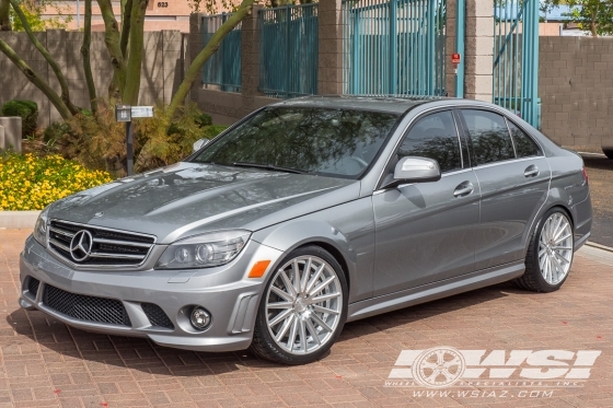 2009 Mercedes-Benz C-Class with 19" Vossen VFS-2 in Silver wheels