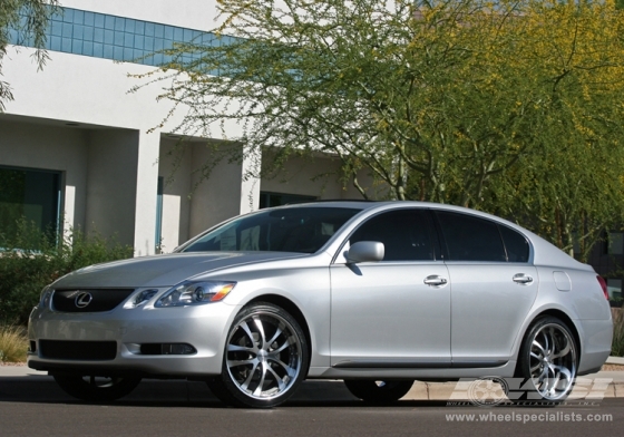 2008 Lexus GS with 20" EXE Konvex in Machined wheels