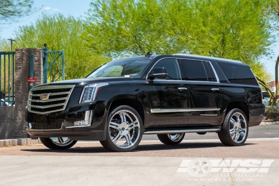 2016 Cadillac Escalade with 24" MKW M105 in Chrome wheels