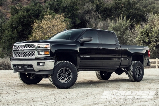 2017 Chevrolet Silverado 1500 with 17" Vorsteiner VR-602 in Graphite (Tungsten Graphite) wheels