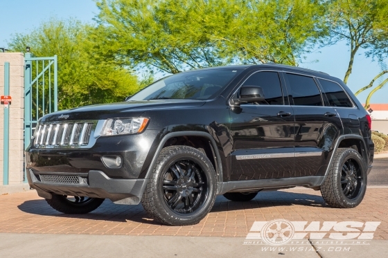 2012 Jeep Grand Cherokee with 20" Avenue A607 in Satin Black (Truck/SUV) wheels