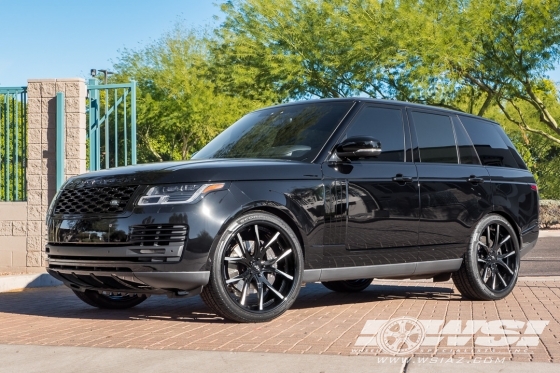2019 Land Rover Range Rover with 24" Lexani Forged LC-102 in Gloss Black wheels