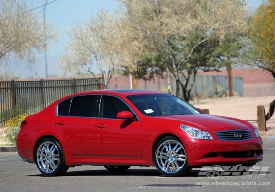 2008 Infiniti G37 with 20" Giovanna Closeouts Giovanna Caracas in Chrome wheels