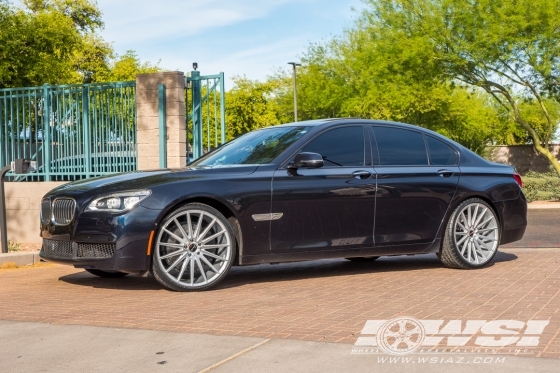 2014 BMW 7-Series with 22" Gianelle Verdi in Silver Machined wheels