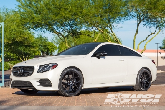 2018 Mercedes-Benz E-Class Coupe with 20" Giovanna Haleb in Gloss Black wheels