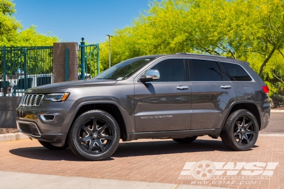 2019 Jeep Grand Cherokee with 20" Black Rhino Mozambique (RF) in Gloss Black Milled wheels