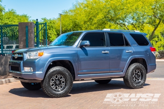 2013 Toyota 4-Runner with 17" Black Rhino Off Road Pismo in Black Milled wheels