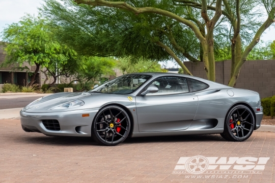 2003 Ferrari 360 Modena with 20" Giovanna Haleb in Gloss Black wheels