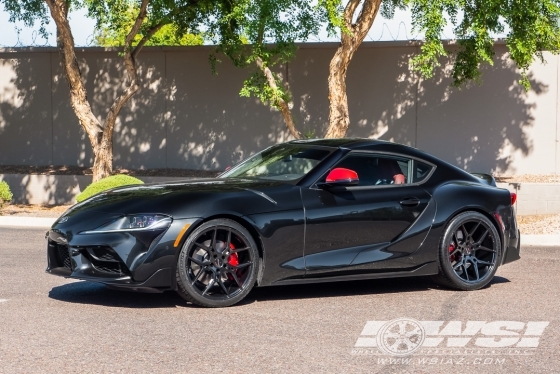 2020 Toyota Supra with 20" Giovanna Haleb in Gloss Black wheels