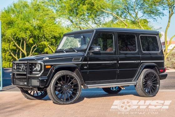 2016 Mercedes-Benz G-Class with 24" Gianelle Verdi CC in Gloss Black (Floating Cap) wheels