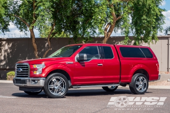 2016 Ford F-150 with 22" MKW M105 in Chrome wheels