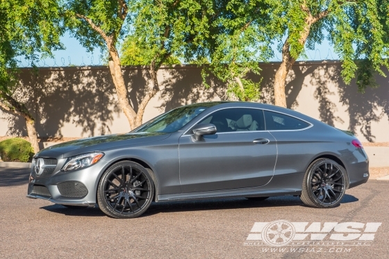 2017 Mercedes-Benz C-Class Coupe with 20" Giovanna Kilis in Gloss Black wheels