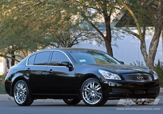 2007 Infiniti G37 with 20" Giovanna Closeouts Giovanna Caracas in Chrome wheels