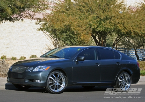 2007 Lexus GS with 20" Axis EXE Convex in Machined wheels