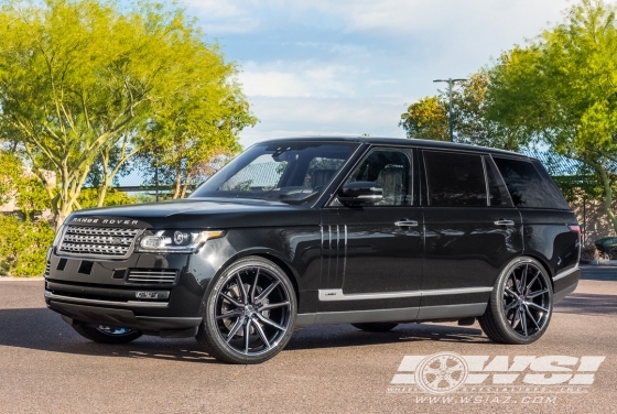 2019 Land Rover Range Rover with 24" Vossen HF-3 in Gloss Black Machined (Smoke Tint) wheels