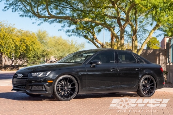 2019 Audi A4 with 20" Koko Kuture Le Mans in Gloss Black wheels