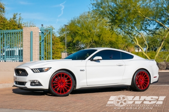 2016 Ford Mustang with 20" Gianelle Verdi in Black Machined wheels