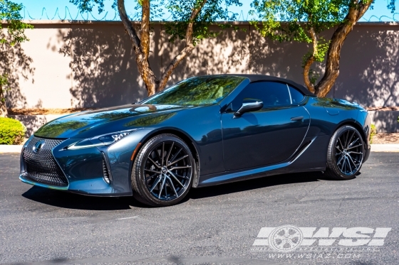 2021 Lexus LC with 21" Vossen HF-4T in Gloss Black Machined (Smoke Tint) wheels