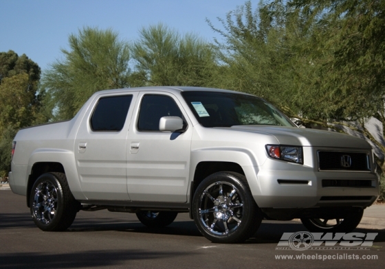 2007 Honda Ridgeline with 20" MKW OFFROAD M26 in Chrome (8-Lug) wheels