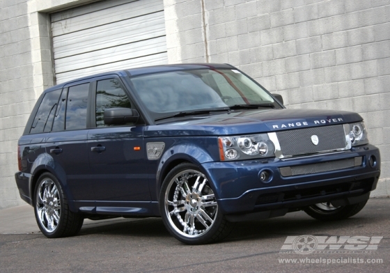 2007 Land Rover Range Rover Sport with 22" Giovanna Closeouts Giovanna Caracas in Chrome wheels