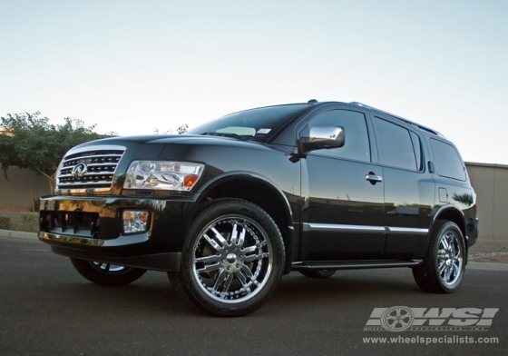 2008 Infiniti QX56 with 22" Giovanna Closeouts Giovanna Caracas in Chrome wheels