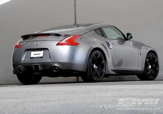2009 Nissan 370Z with 20 Axis Angle in Black Matte wheels