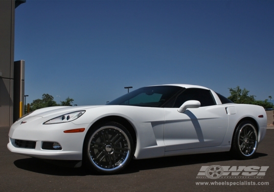 2008 Chevrolet Corvette with 20" Vossen VVS-077 in Black (Matte) wheels