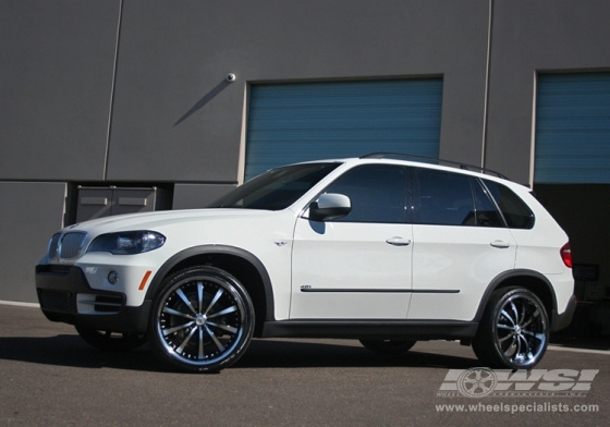 2009 BMW X5 with 22" Lexani LSS-10 in Machined (Black) wheels
