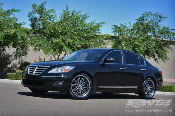 2009 Hyundai Genesis with 20" Lexani LX-10 in Machined (Black) wheels