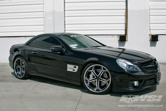 2009 Mercedes Benz SL-Class with 20" GFG Malibu in Black (Machined) wheels