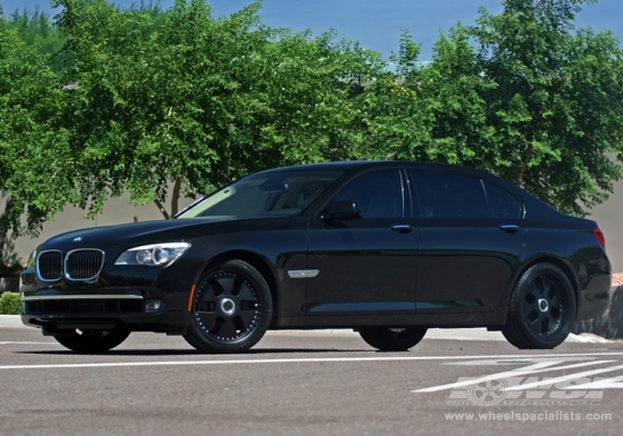 2010 BMW 7-Series with 20" Giovanna Berlin in Black (Matte) wheels