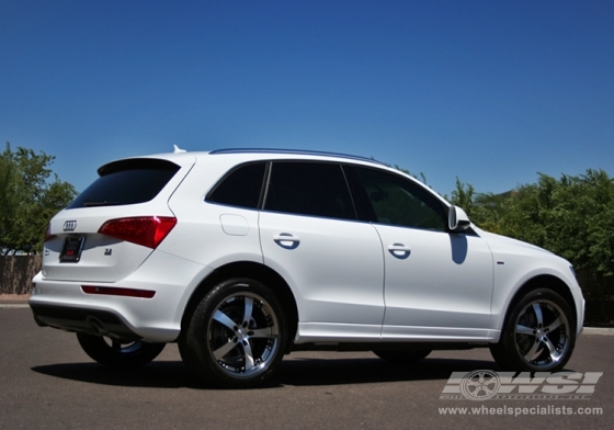 2009 Audi Q5 with 20" Vossen VVS-084 in Machined Black (Polished Lip) wheels