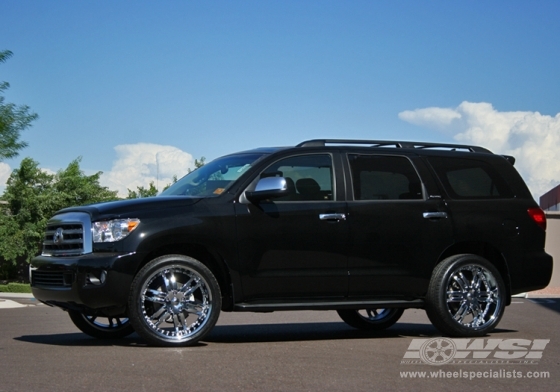 2009 Toyota Sequoia with 24" Giovanna Closeouts Giovanna Caracas in Chrome wheels
