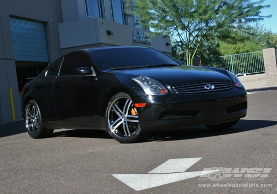 2008 Infiniti G35 Coupe with 20" Vossen VVS-085 in Black (Machined) wheels