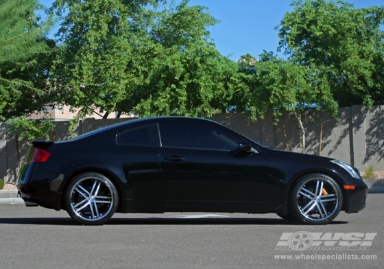 2008 Infiniti G35 Coupe with 20" Vossen VVS-085 in Black (Machined) wheels