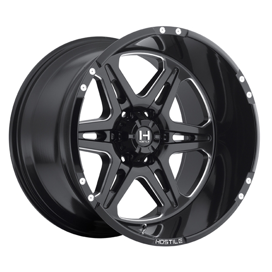 Hostile Havoc8 in Black Milled (6 Spoke 20x12) Wheel Specialists, Inc.