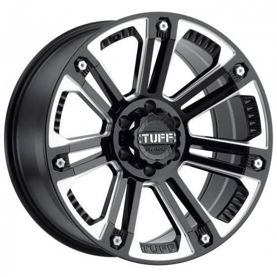 TUFF A.T. T22 in Gloss Black Milled (SS Bolts)