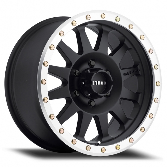 Method Race Wheels MR304 Double Standard in Matte Black (Machined Lip)