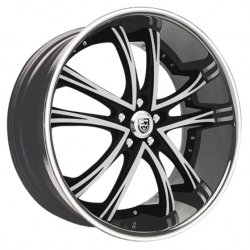 Lexani LSS-55 in Black&nbsp;(Chrome Lip)