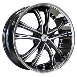 Lexani LSS-55 in Black&nbsp;(Machined Covered Cap)