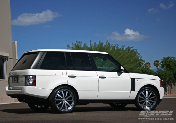 2009 Land Rover Range Rover with 22" Vossen VVS-083 in Black Machined (Stainless Lip) wheels