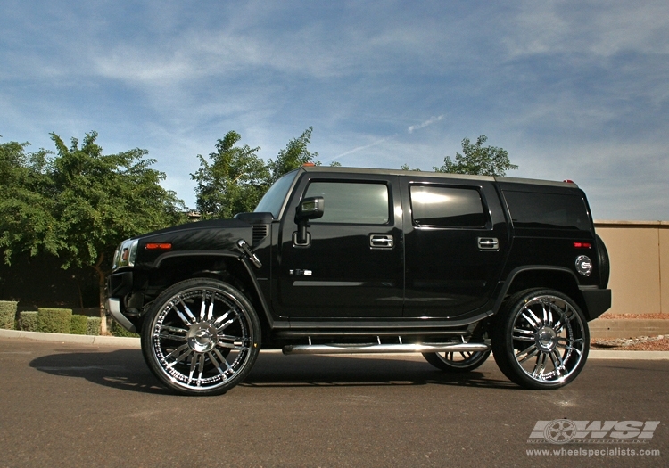 2009 Hummer H2 with 30" Giovanna Closeouts Giovanna Caracas-8 in Chrome wheels