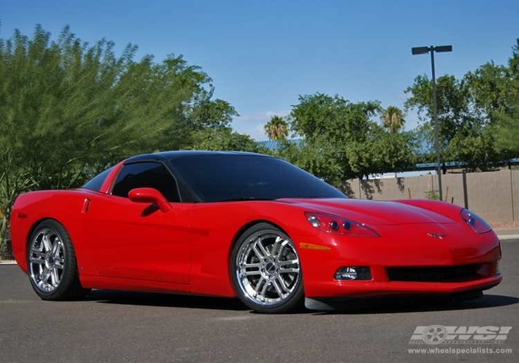 2008 Chevrolet Corvette with 20" Vossen VVS-077 in Silver (Discontinued) wheels