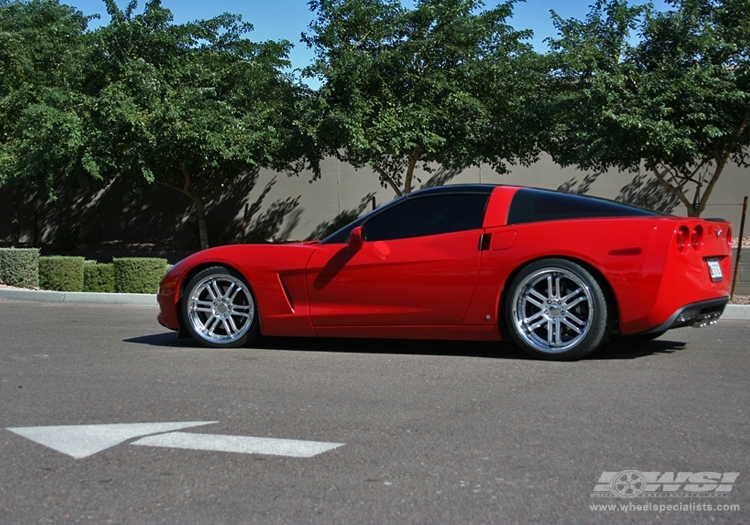2008 Chevrolet Corvette with 20" Vossen VVS-077 in Silver (Discontinued) wheels