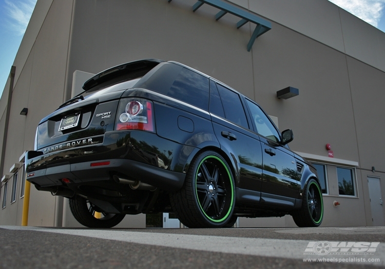 2010 Land Rover Range Rover Sport with 24" Giovanna Closeouts Gianelle Steep-6 in Black (Matte) wheels