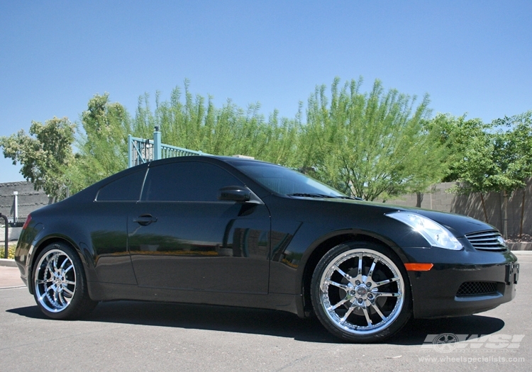 2006 Infiniti G35 Coupe with 20" MKW M73 in Chrome wheels
